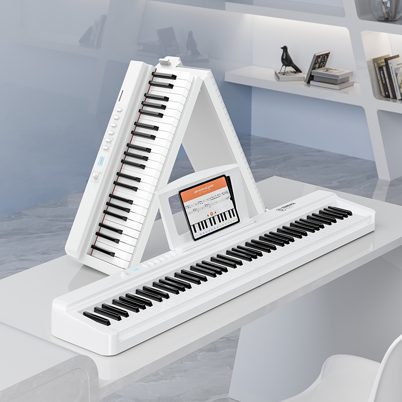 新品發(fā)布丨特倫斯TERENCE X88E折疊電鋼琴新添「時尚白」，時髦與高級感的碰撞